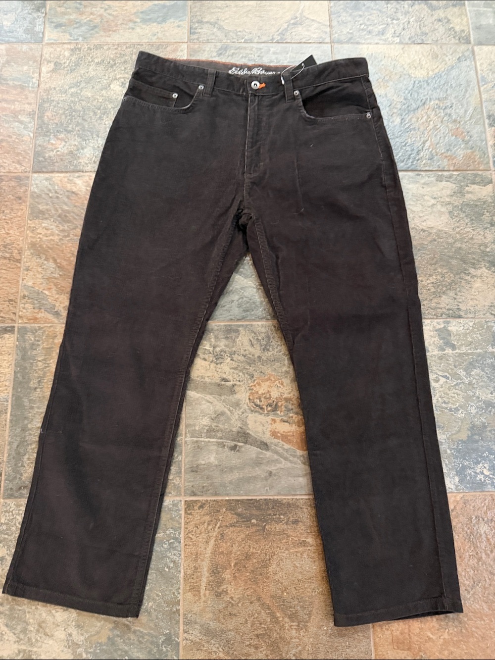 NWT Eddie Bauer Men’s /Brown/Black Corduroy Straight-Leg Pants